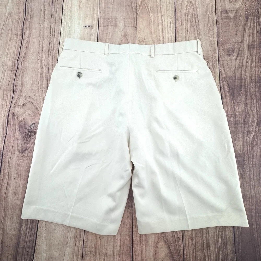 Ballin Golf Short Comfort Eze Nash Cream Ivory Flat Stretch Performance Men's 36